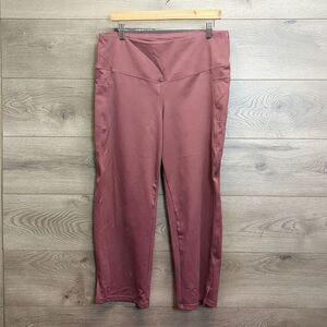 Jockey Slit Leg Women's Athletic Gym Capri Leggings Size XL Mauve